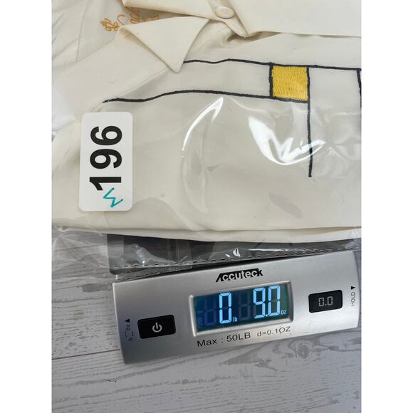 Vintage Van Laack Soire White Long Sleeve Button Up Embroidered Men Shirt 16/41 - Picture 10 of 10